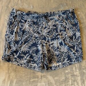 Briggs New York Blue Vacation Hawaiian Tropical Coastal Shorts Sz L